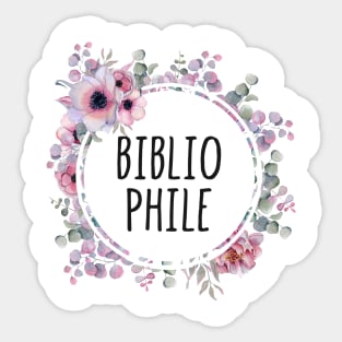 Bibliophile Flowers Sticker